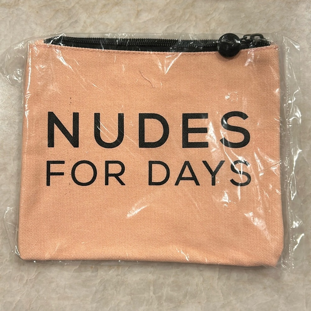 🖤 bareMinerals small, pink canvas makeup bag